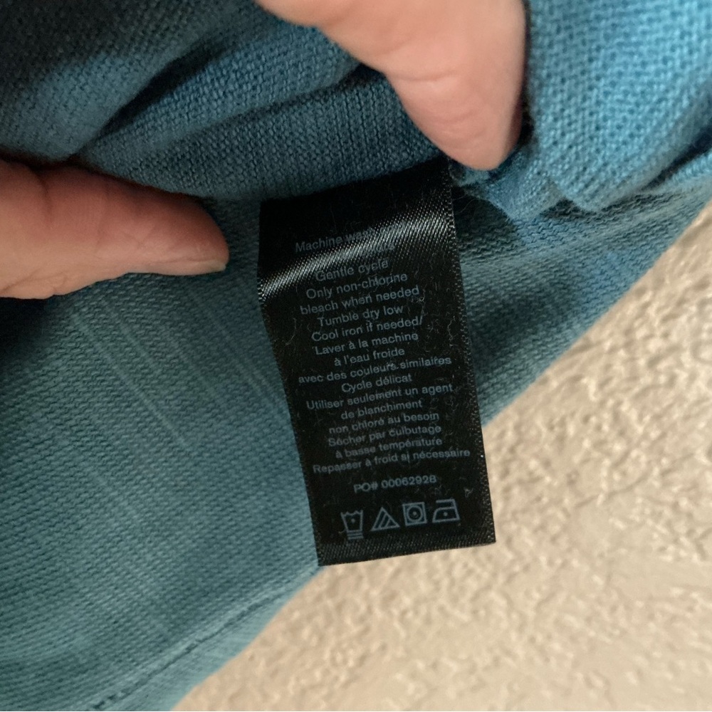 Rag & Bone NWT Long Sleeve Crewneck T-Shirt Size Medium Blue casual - Picture 3 of 8